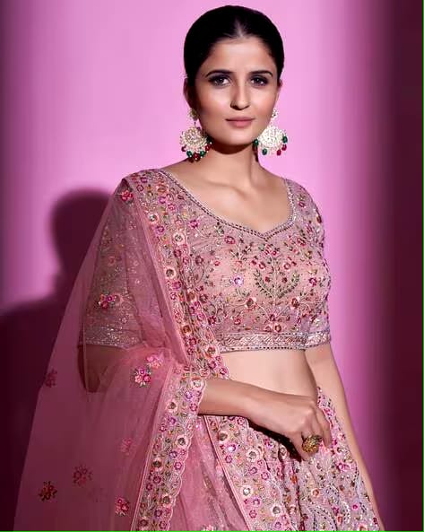 Floral Pattern Lehenga Choli Set