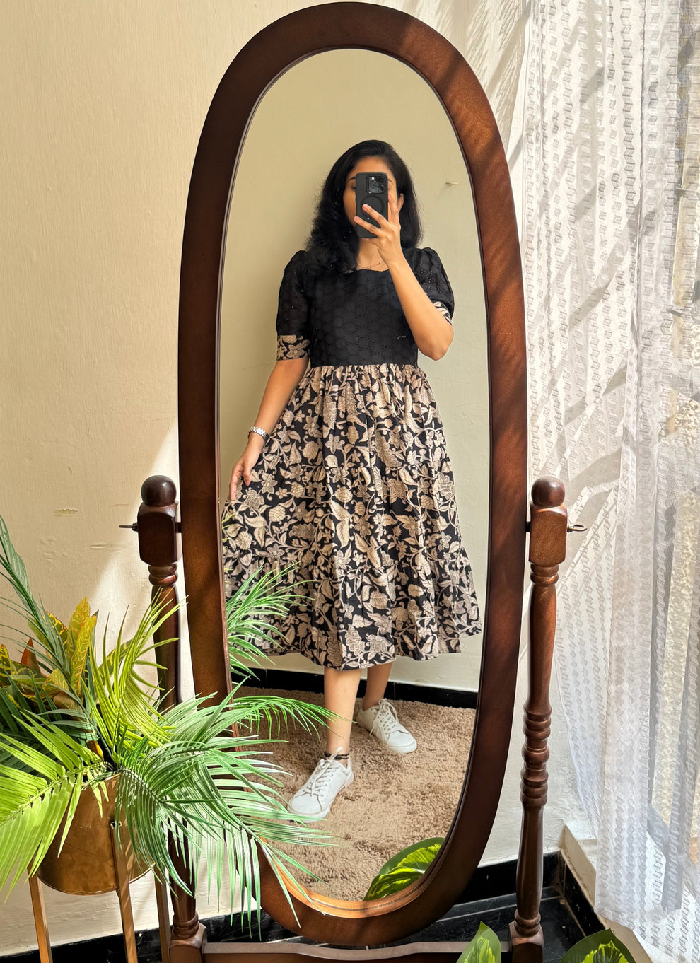 KalaVastra - cotton hakoba with pure original kalamkari pattern dress