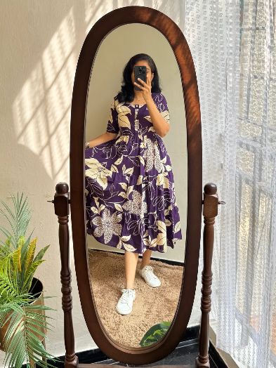 Grapy - women flower print middi dress