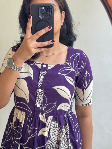 Grapy - women flower print middi dress