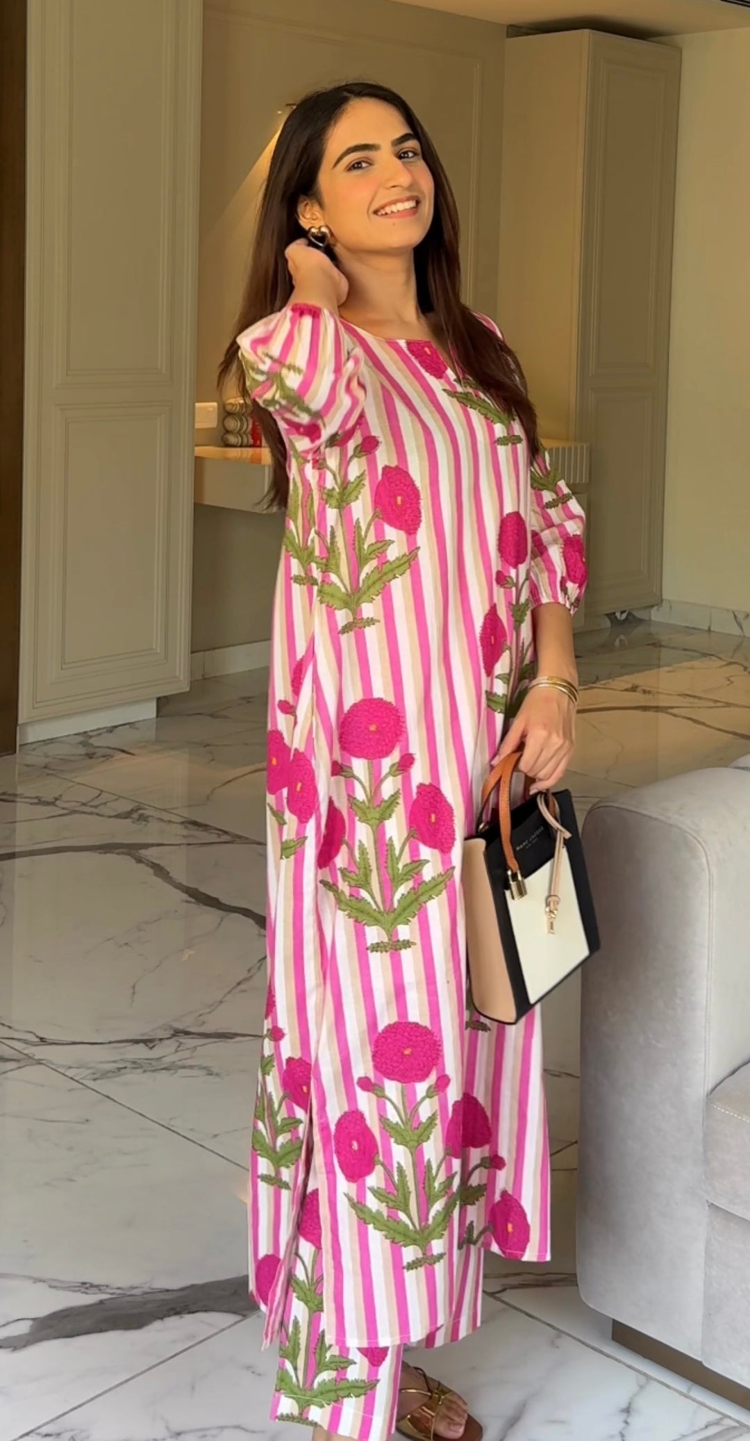 La Royale Hand Block Printed Cotton Co-ord Set