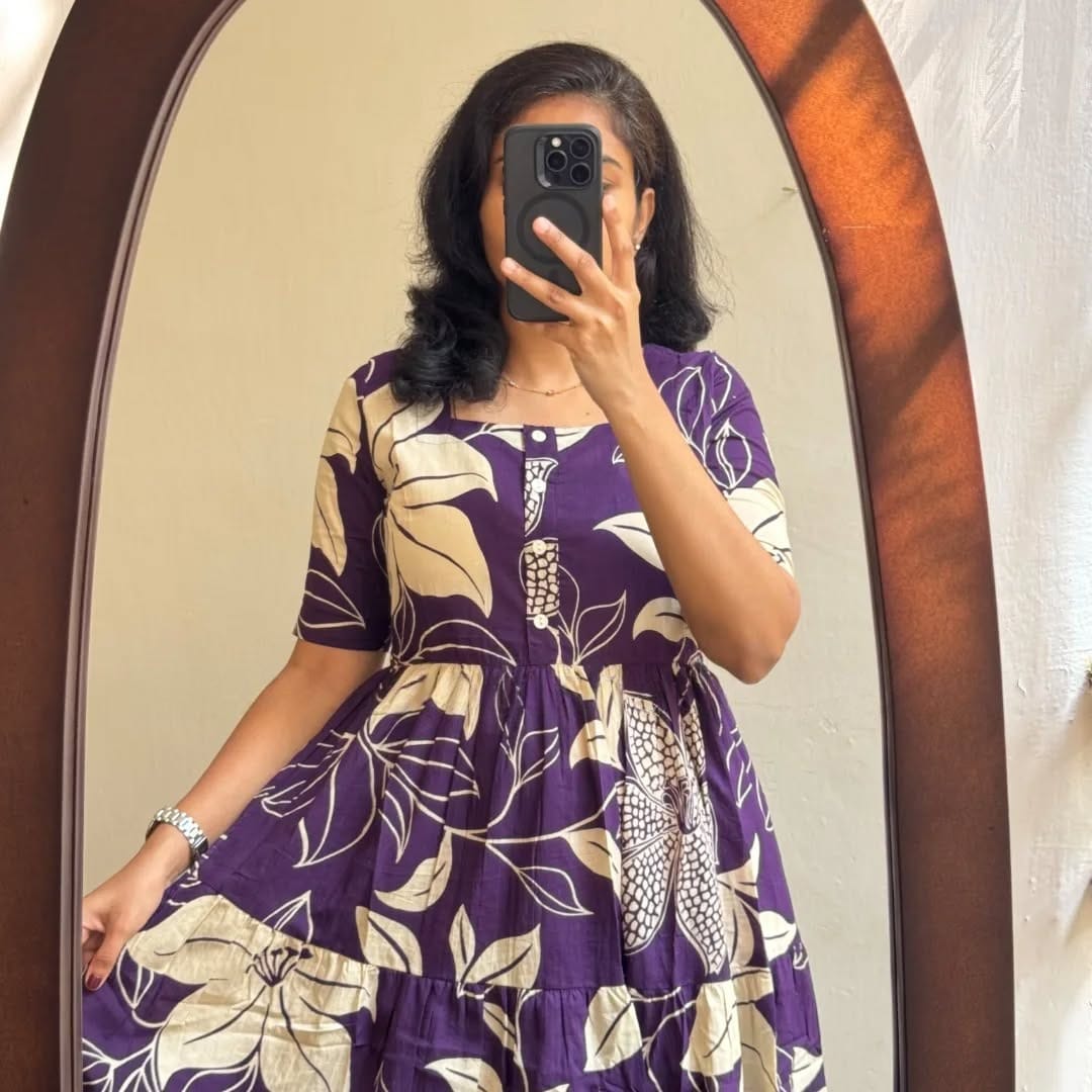 Grapy - women flower print middi dress